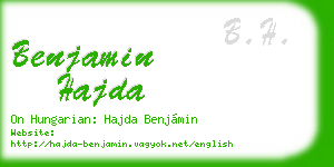 benjamin hajda business card